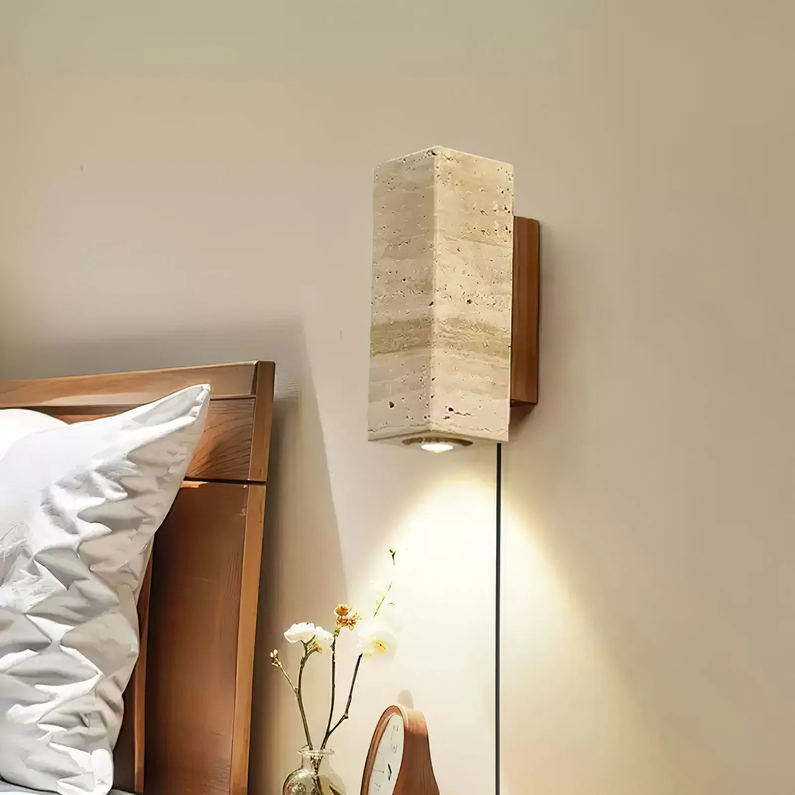 Vintage Marble Travertine Wall Lamp M475