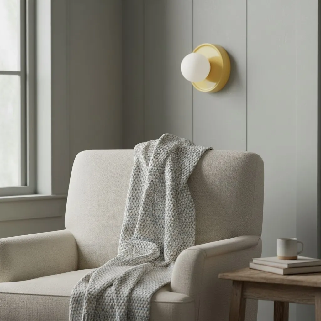 Solna Round Wall Lamp - Modern Glass and Ceramic for Bedroom T745