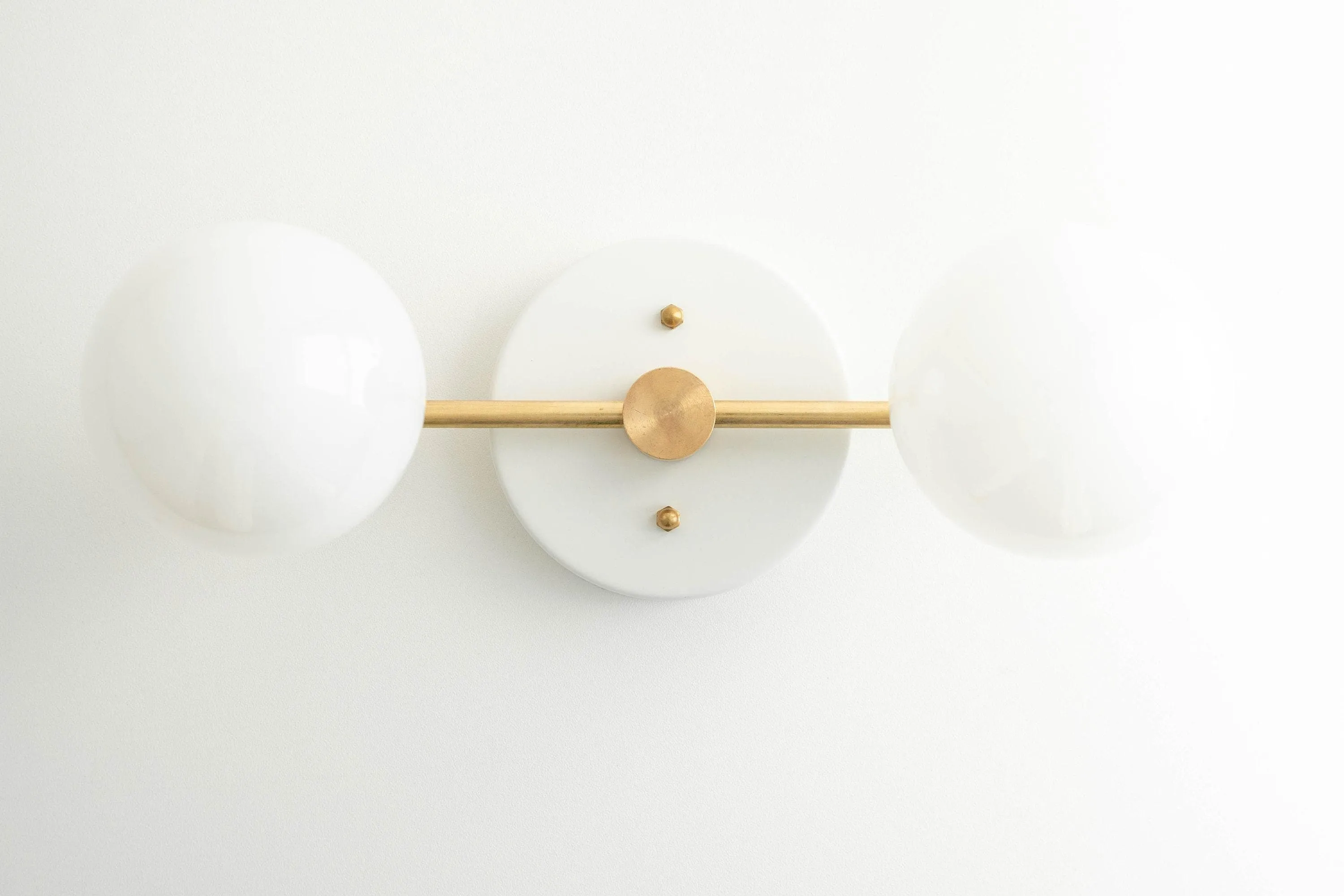 Glorica Glass Vanity Light - Modern Brass Wall Sconce for Bathroom Style T318