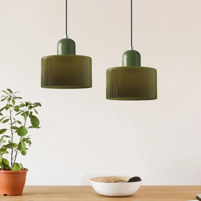 Nordic Morandi Cylinder Glass Pendant Light S66
