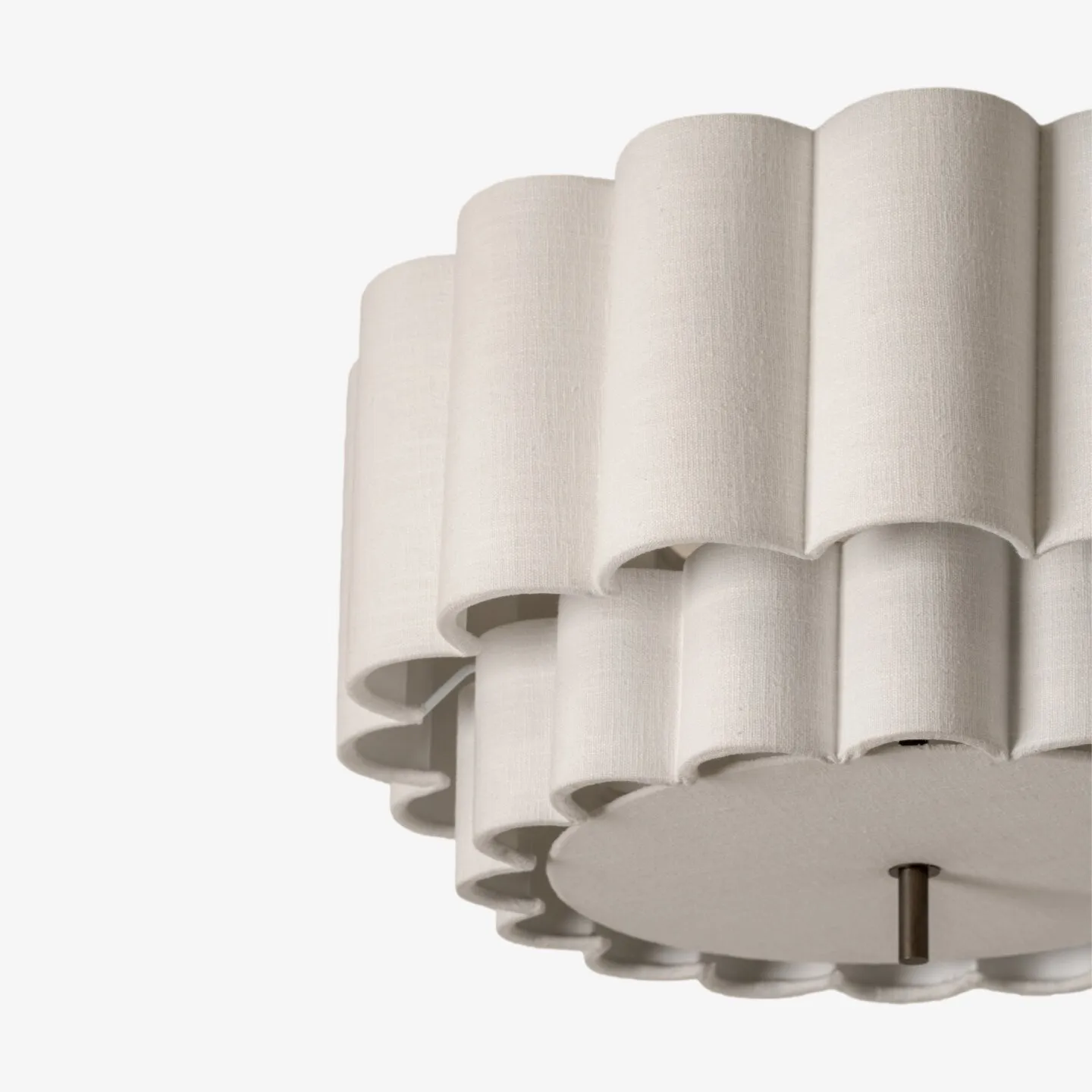 Linbron Scalloped Silhouette Ceiling Light – Flush Mount for Living Room T479