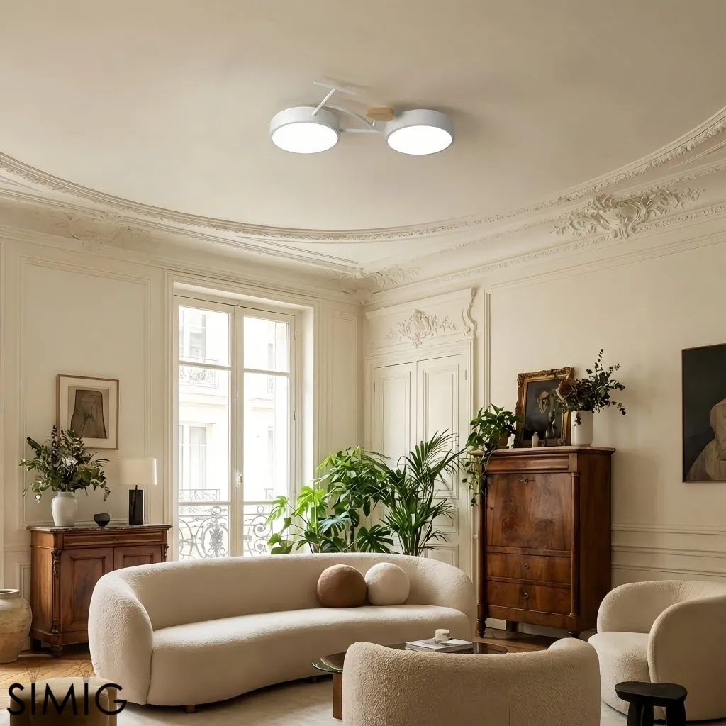 Nordic Fun Bicycle LED Ceiling Lamp - Wood Disc Design for Children's Room S380