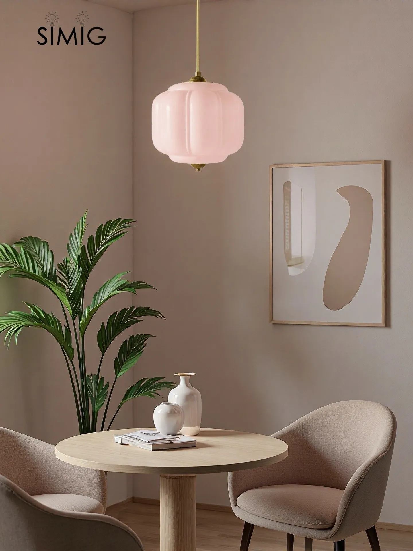 Eloise Vintage Milk Glass Pendant Light - Chic Retro Lighting for Dining Rooms S215