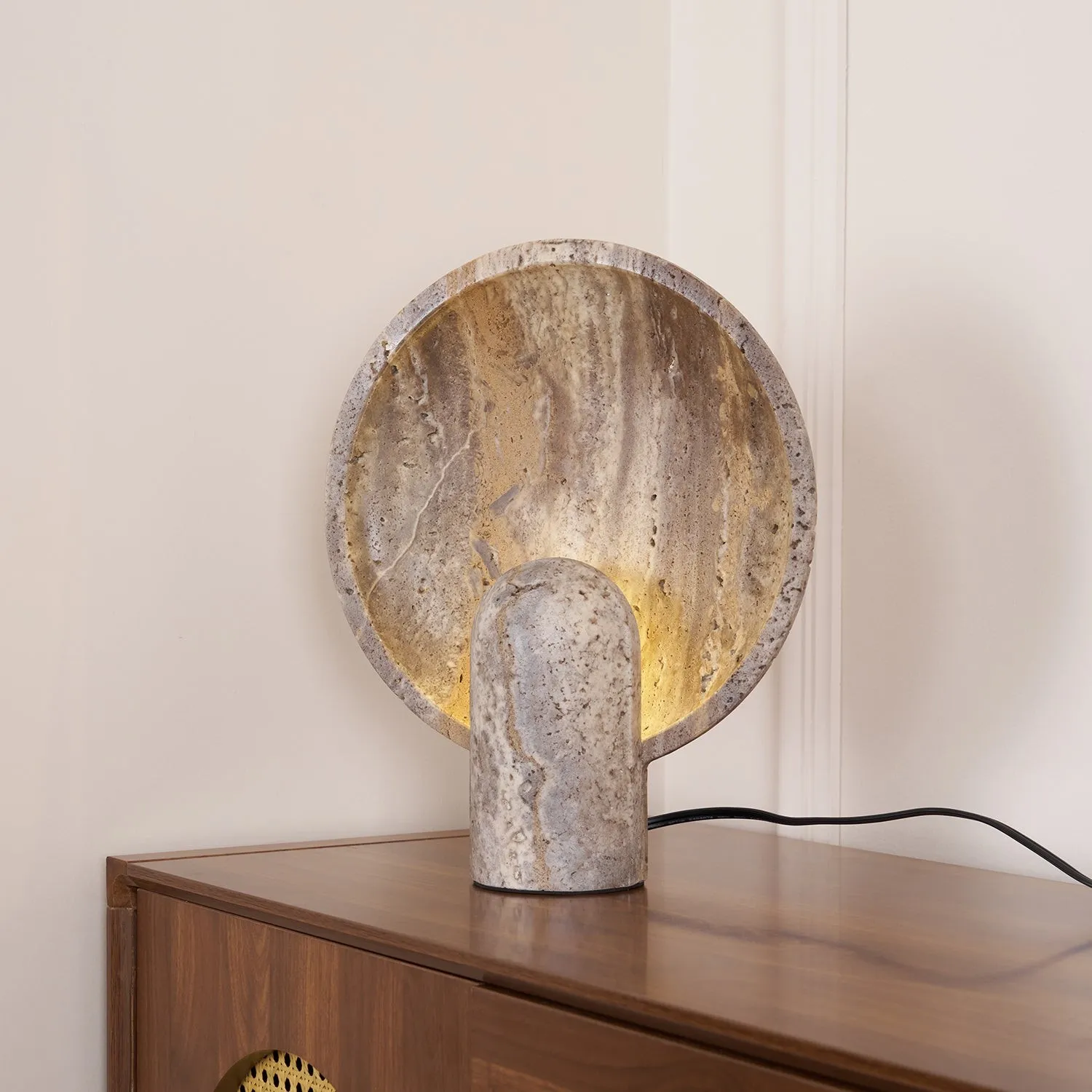 Wabi-sabi Style Eclipse Stone Table Lamp G18