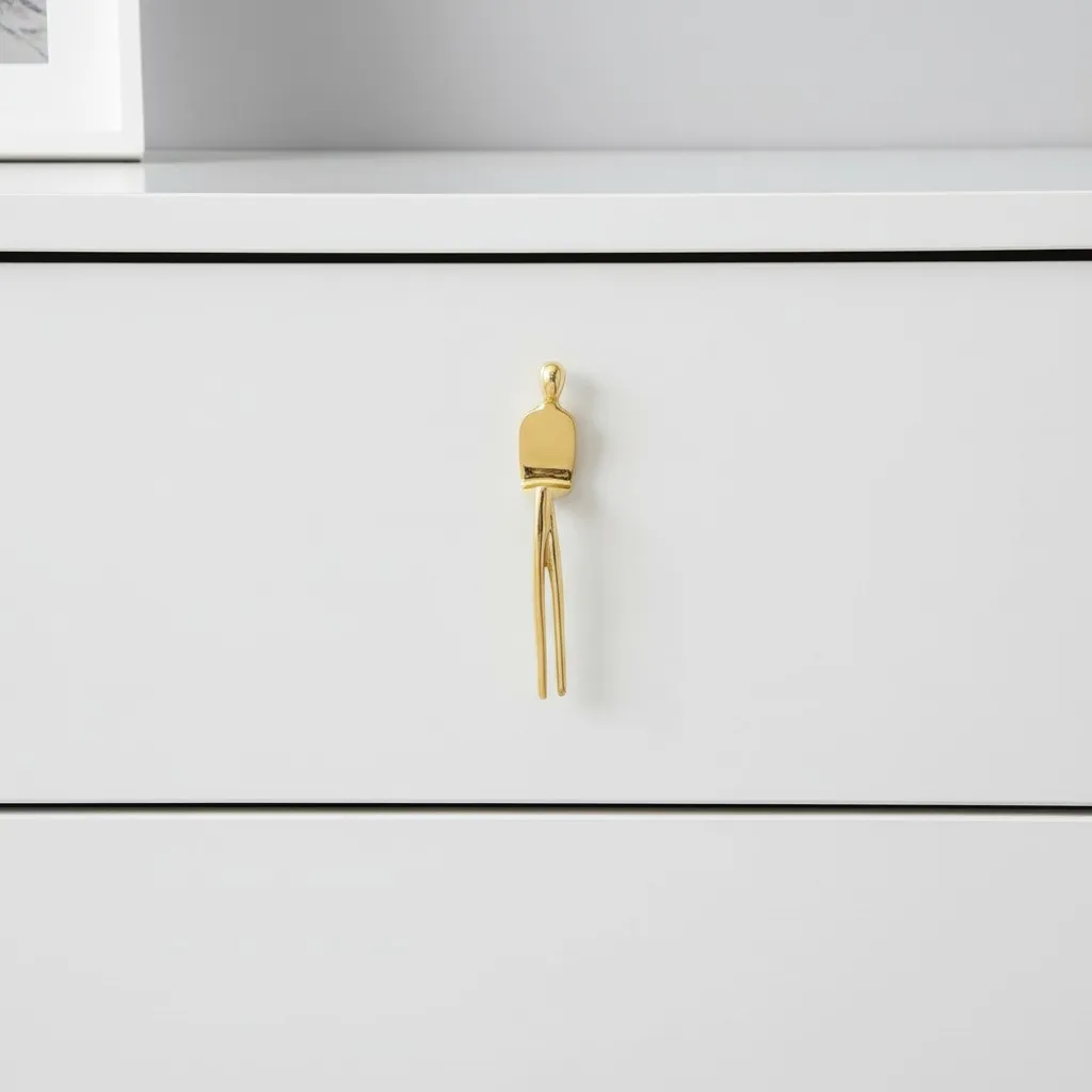 Verlitho Sculptural Metal Handle – Contemporary Drawer Pull Decor T1188