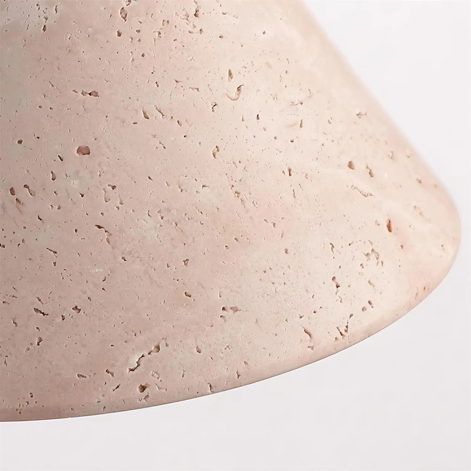 Textured Travertine Cone Wall Light - Minimalist Bedroom Sconce M56