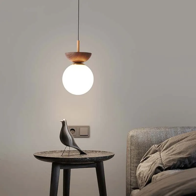 Nordic Semi Wooden Pendant Light S63