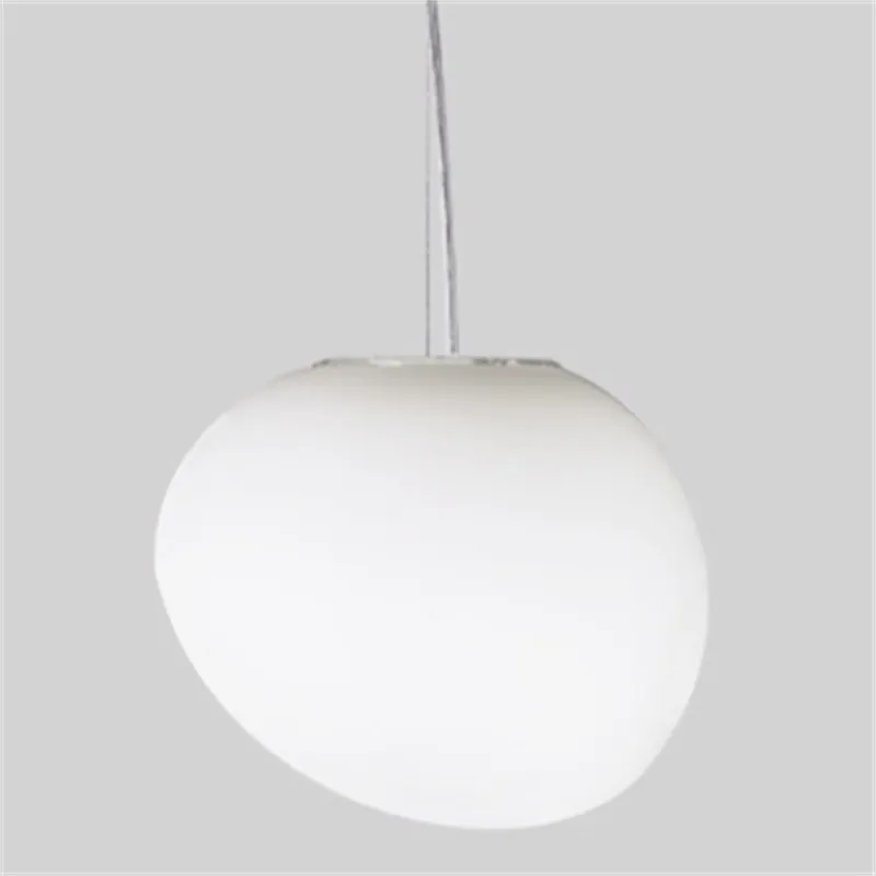 Pebble Orb Deco Milk Glass Pendant Light S161