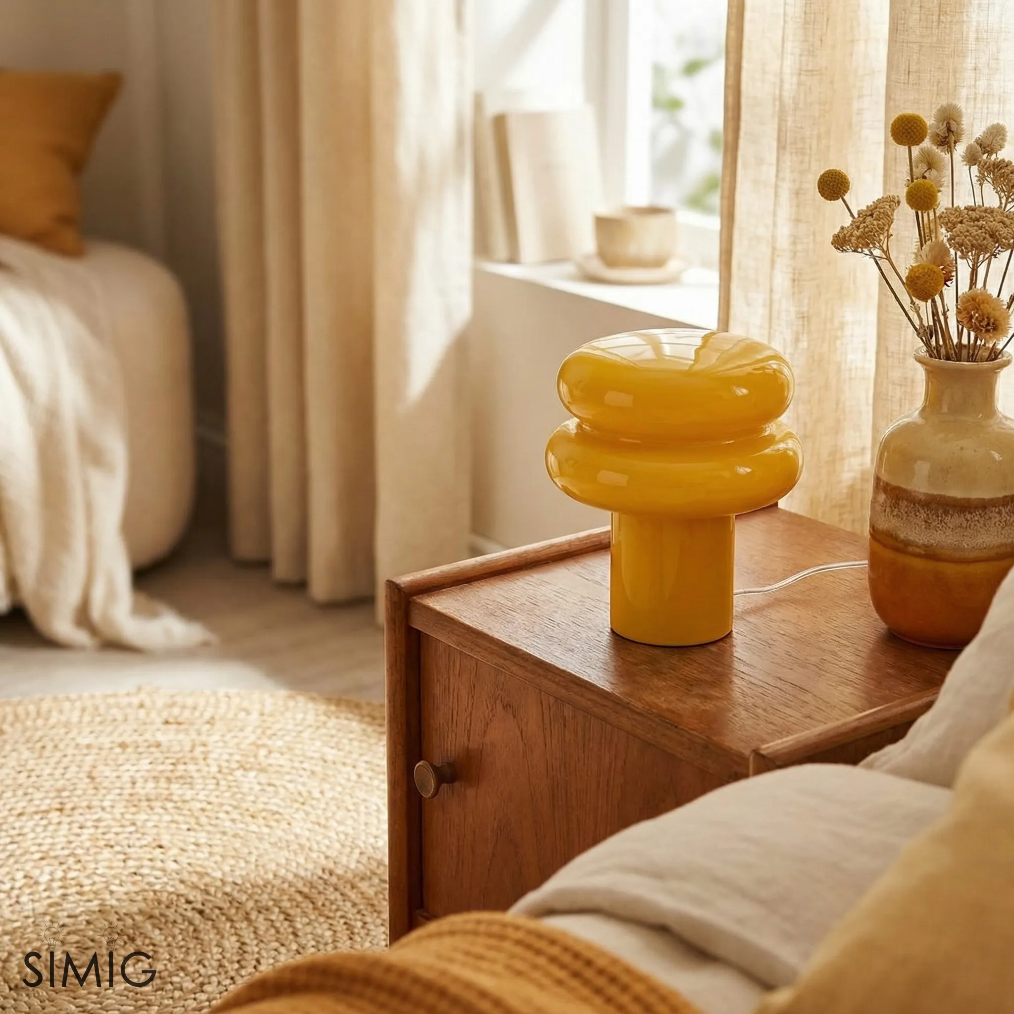 Orra Compact Mushroom Table Lamp - Soft Glow Accent Light T422