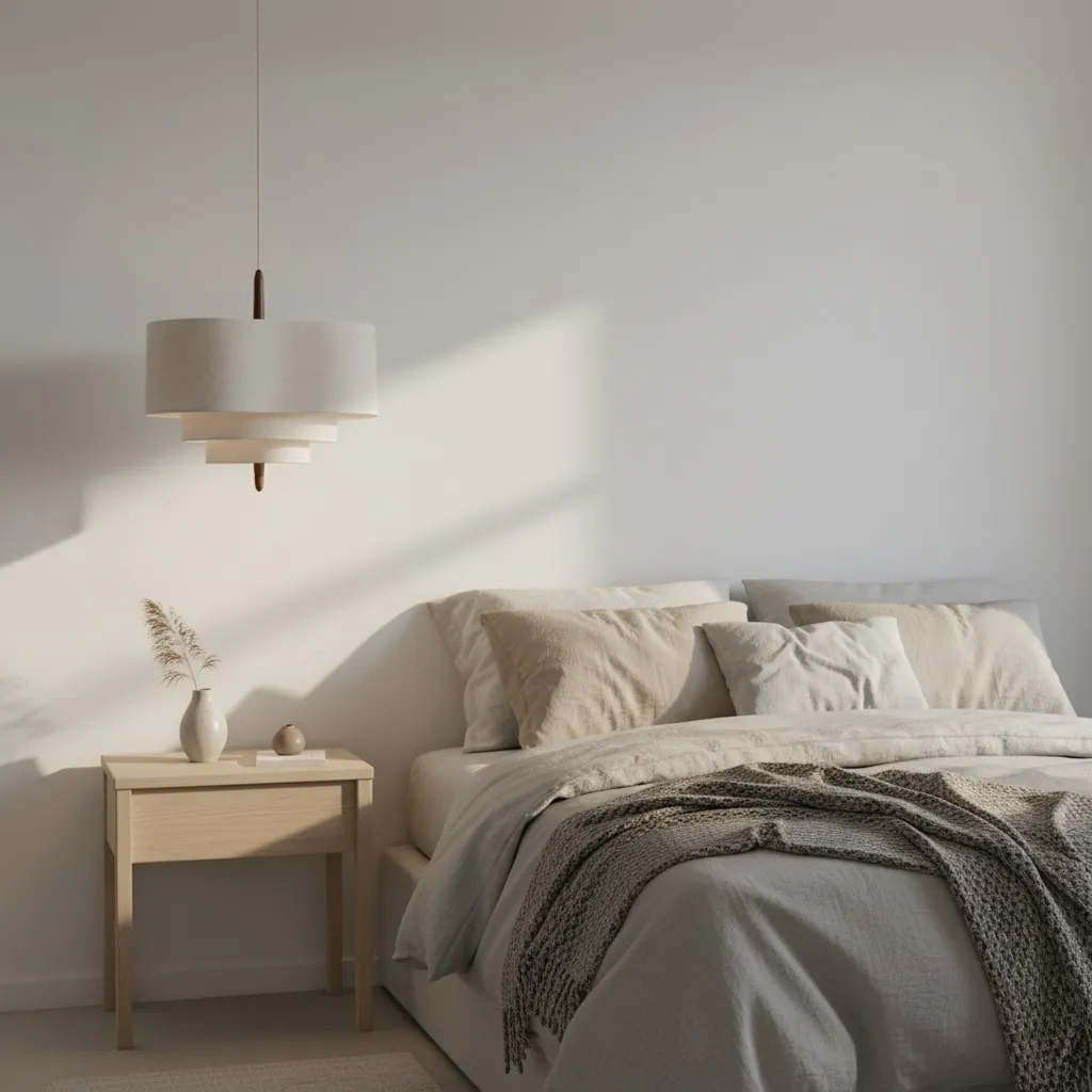 Softlume Layered Fabric Pendant Lamp - Sculptural Soft Shade Lamp for Home Ambient Lighting T1180