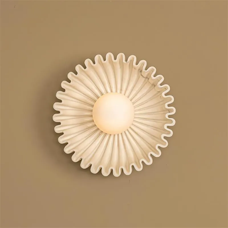 Plastic Lampshade Ceramic Flower Wall lamp M184