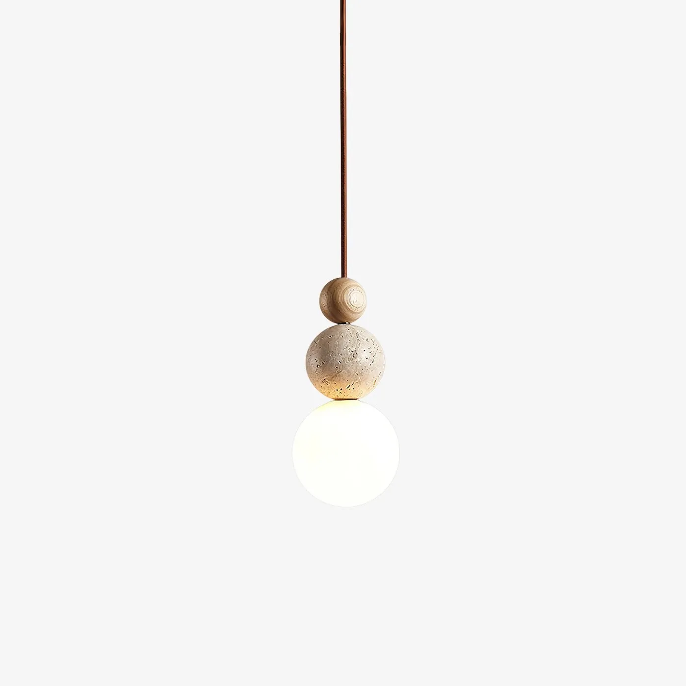 Modern Travertine Stone Globe Pendant Lamp G19