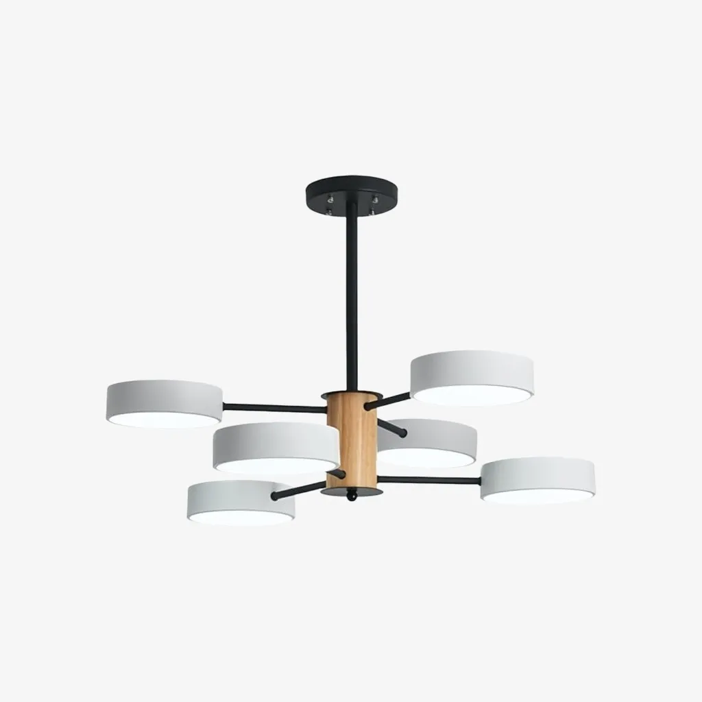 Modern Branch Design Chandelier - Wooden Sputnik LED Light for Dining Room S387