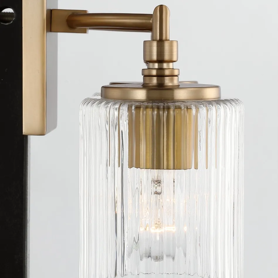 Lirra 3 Light Glass Vanity Lamp - Contemporary Bathroom Wall Lighting T762