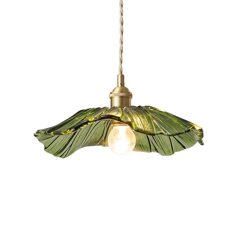 Tiffany Lotus Glass Pendant Light for Living Room S08