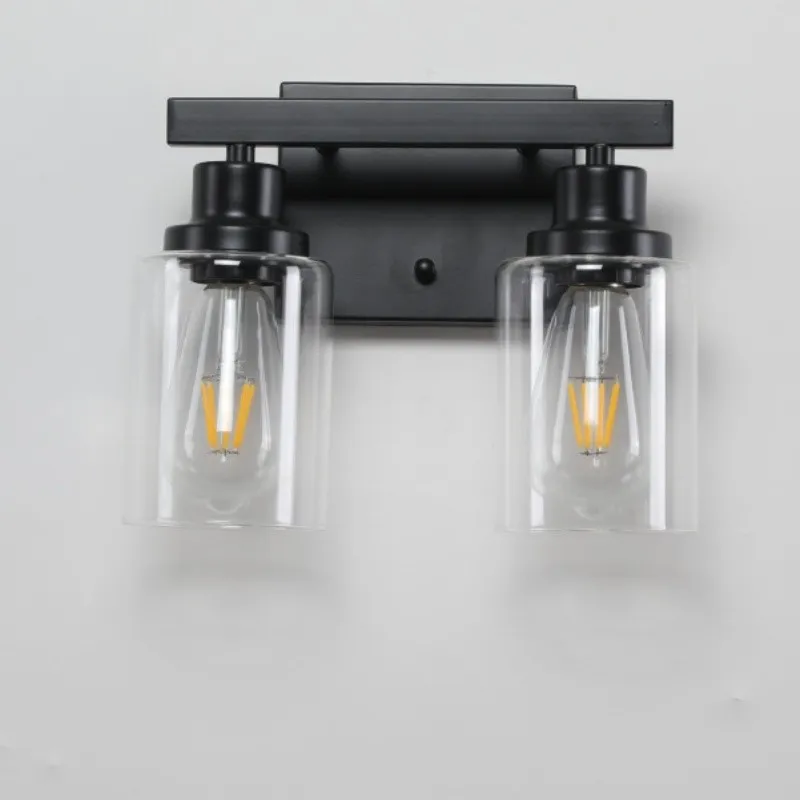 Double Heads Glass Wall Lamp For Bathroom S133