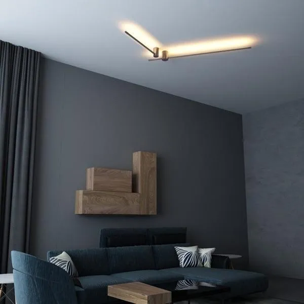 Industrial Modern Black Linear LED Wall Lights S114