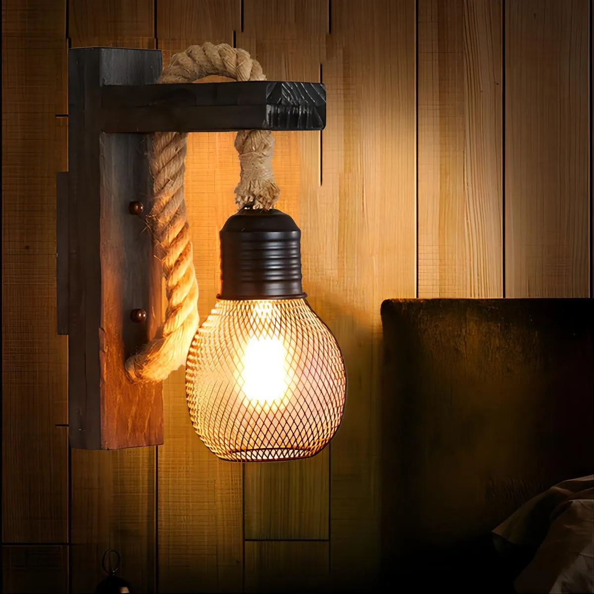 Hemp Rope Wall Lamp