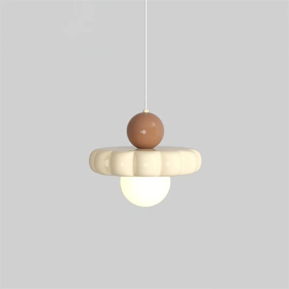 Cream Style Long Line Pumpkin Texture Pendant Lamp M173