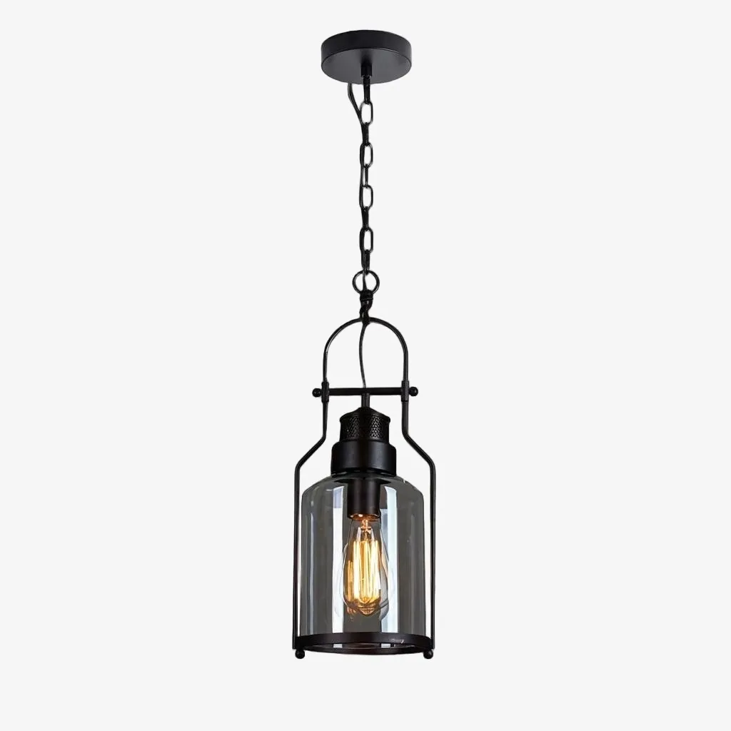 Lirra Vintage Iron Glass Pendant Lamp - Industrial Style Ceiling Lamp for Bars and Homes U20