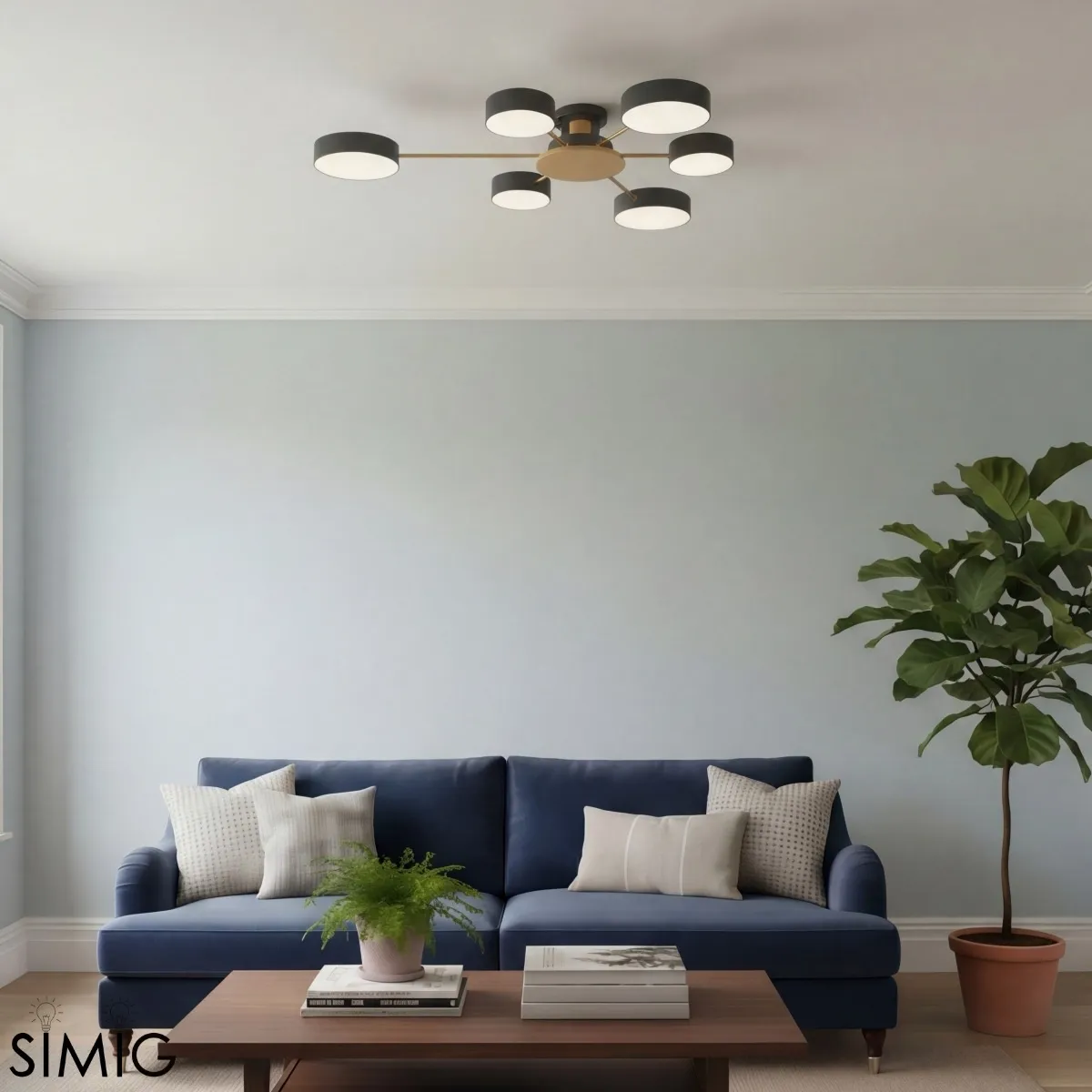 Stylish Wood-Branch Ceiling Lamp - LED Light for Dining Room and Living Room S378