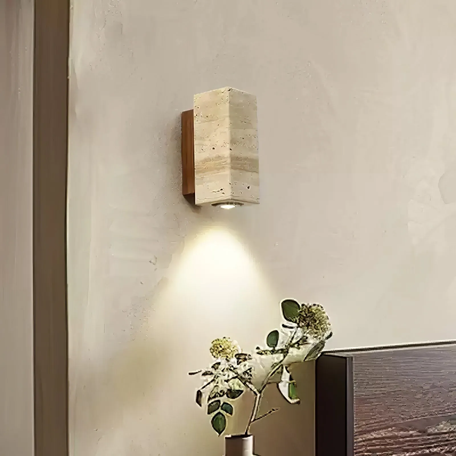Vintage Marble Travertine Wall Lamp M475