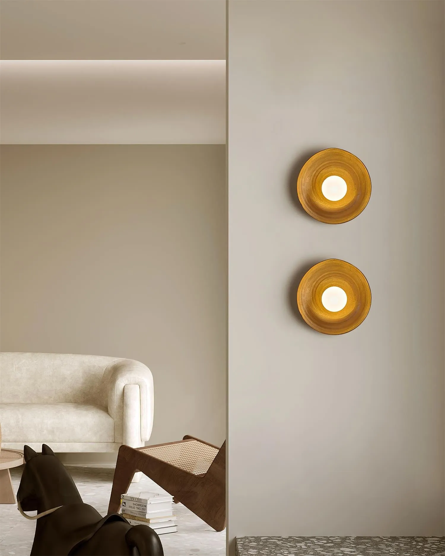 Retro Irregular Round Wall Lamp M103