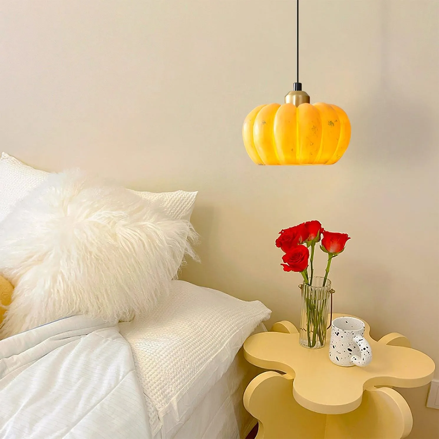 Nordic Rustic Pumpkin Pendant Light S04
