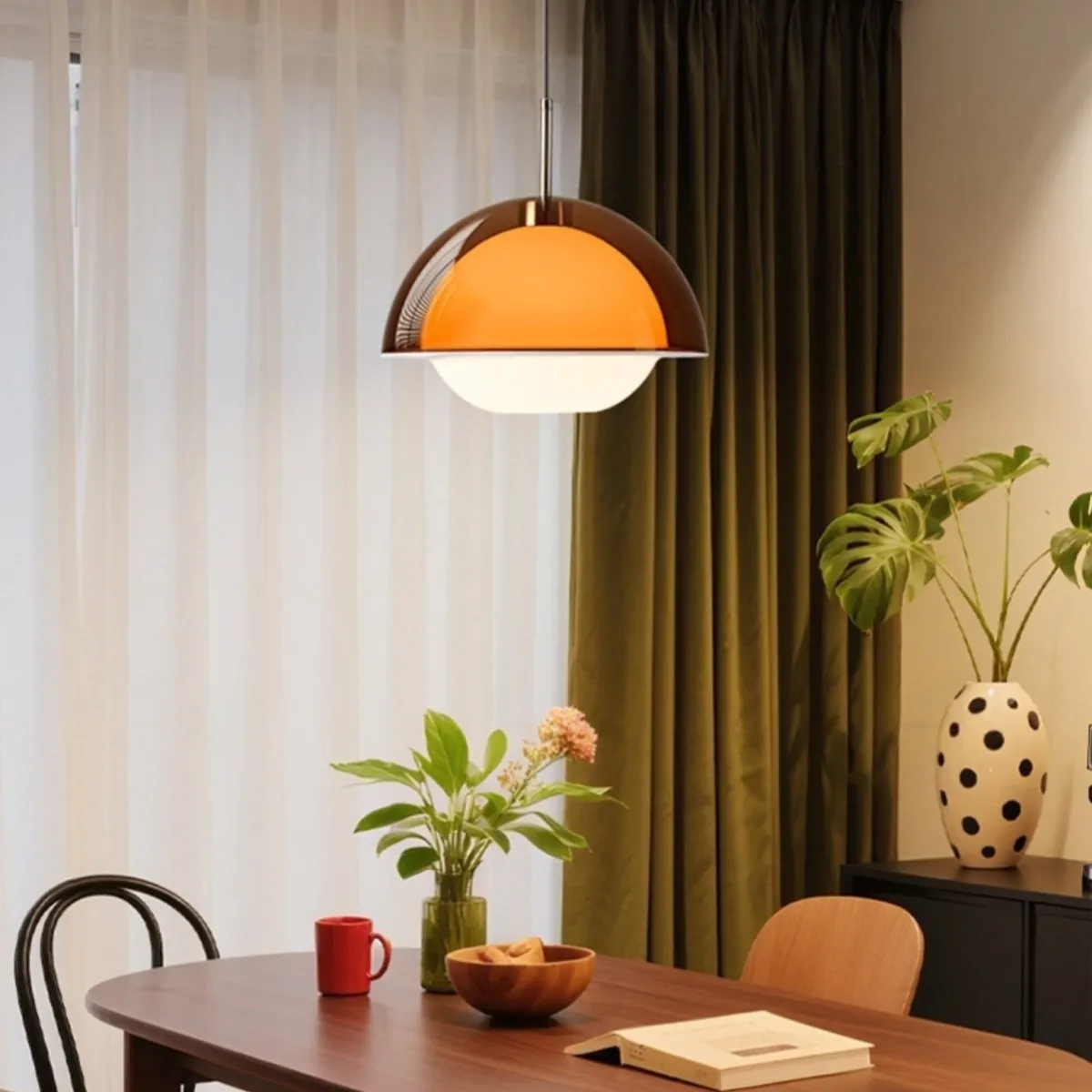 Sunset Inspired Acrylic Pendant Lamp – Warm & 3-Color Options S255