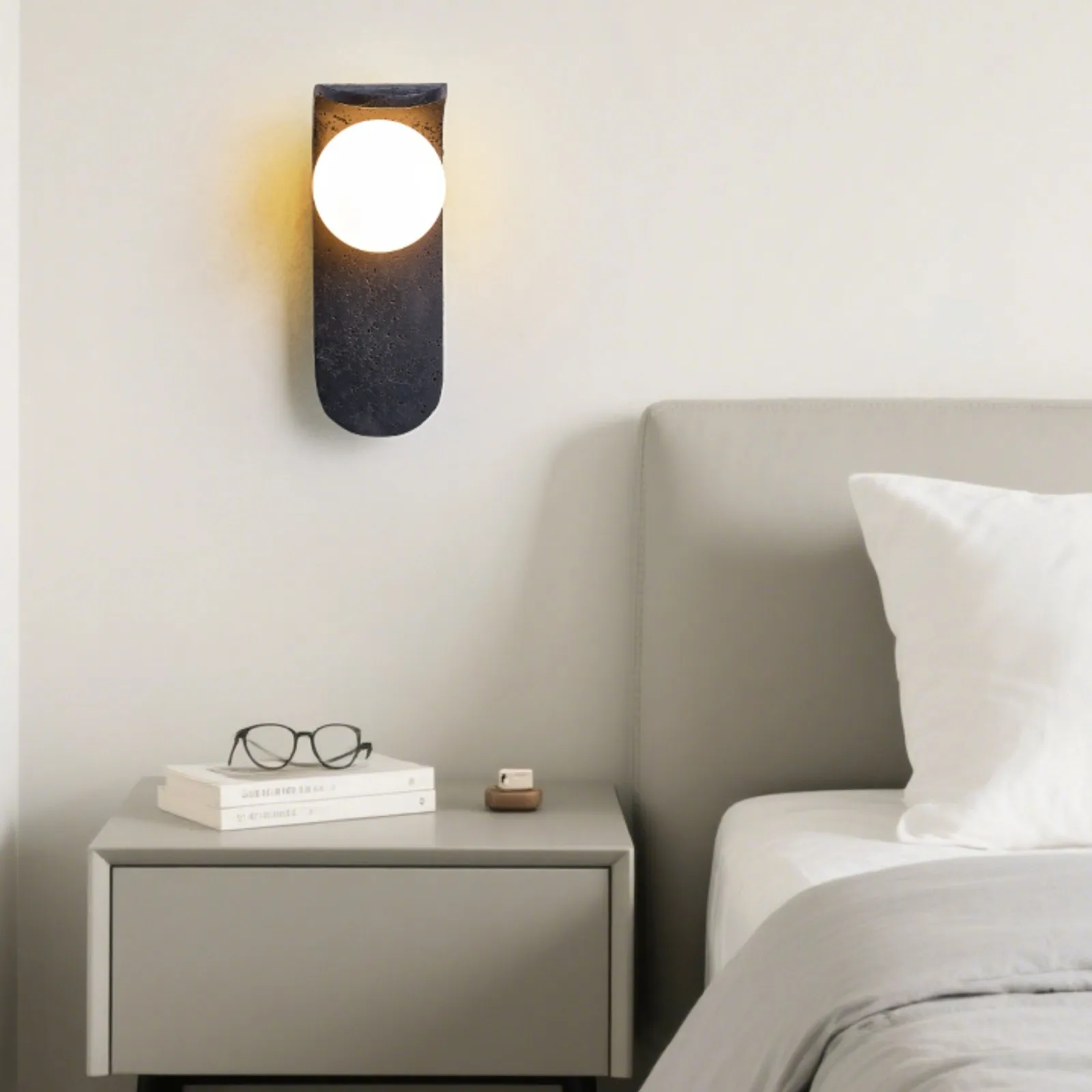 Travertine Wall Lamp - Skateboard-Inspired Modern Bedroom Light S326