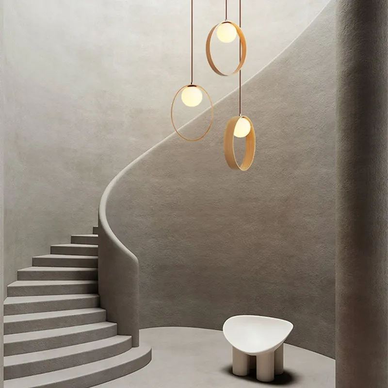 RING Wooden Pendant Light