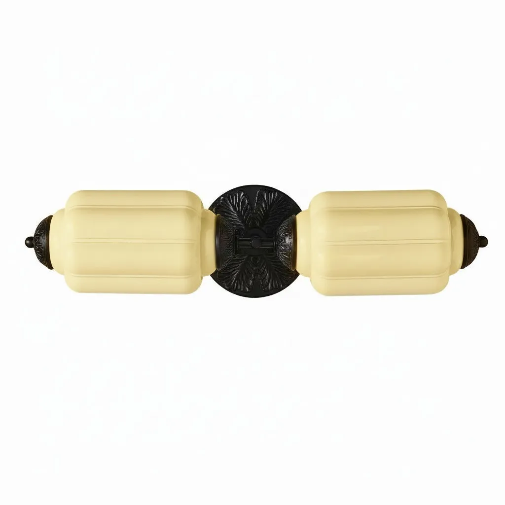 Eloise Vintage Glass Sconce - Brass Wall Light for Living Room and Bedroom G51