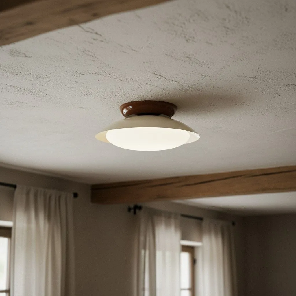 Heliora Dome Ceiling Light - Modern Metal and PE for Bedroom T537