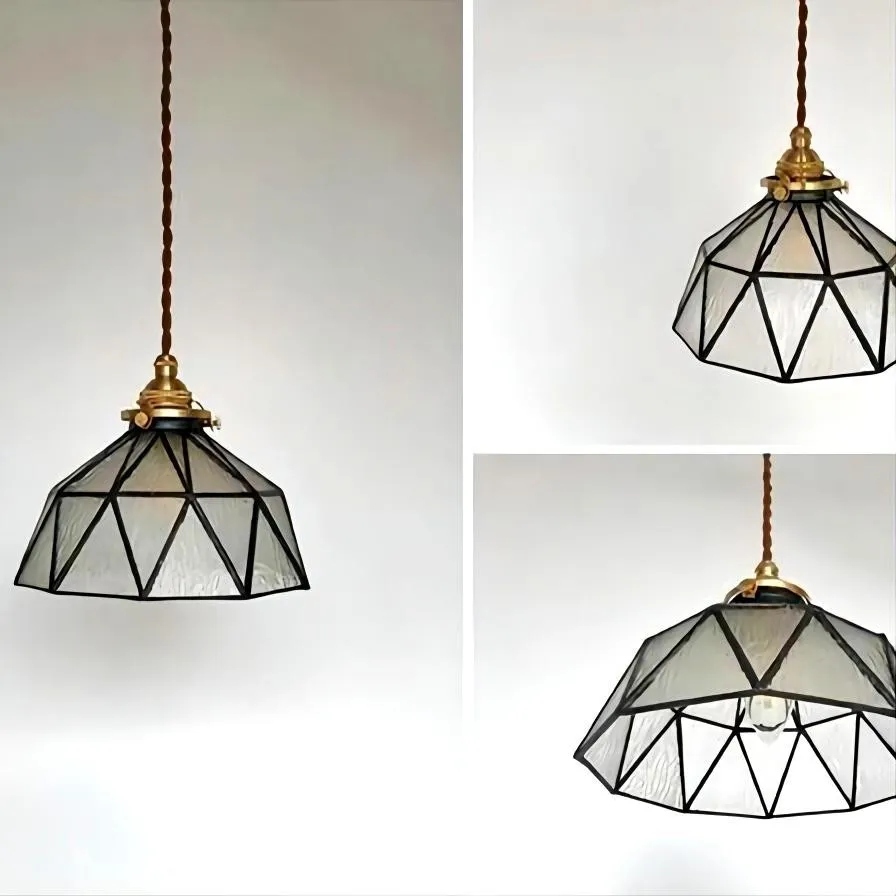 Retro Glass Bowl Pendant Lamp