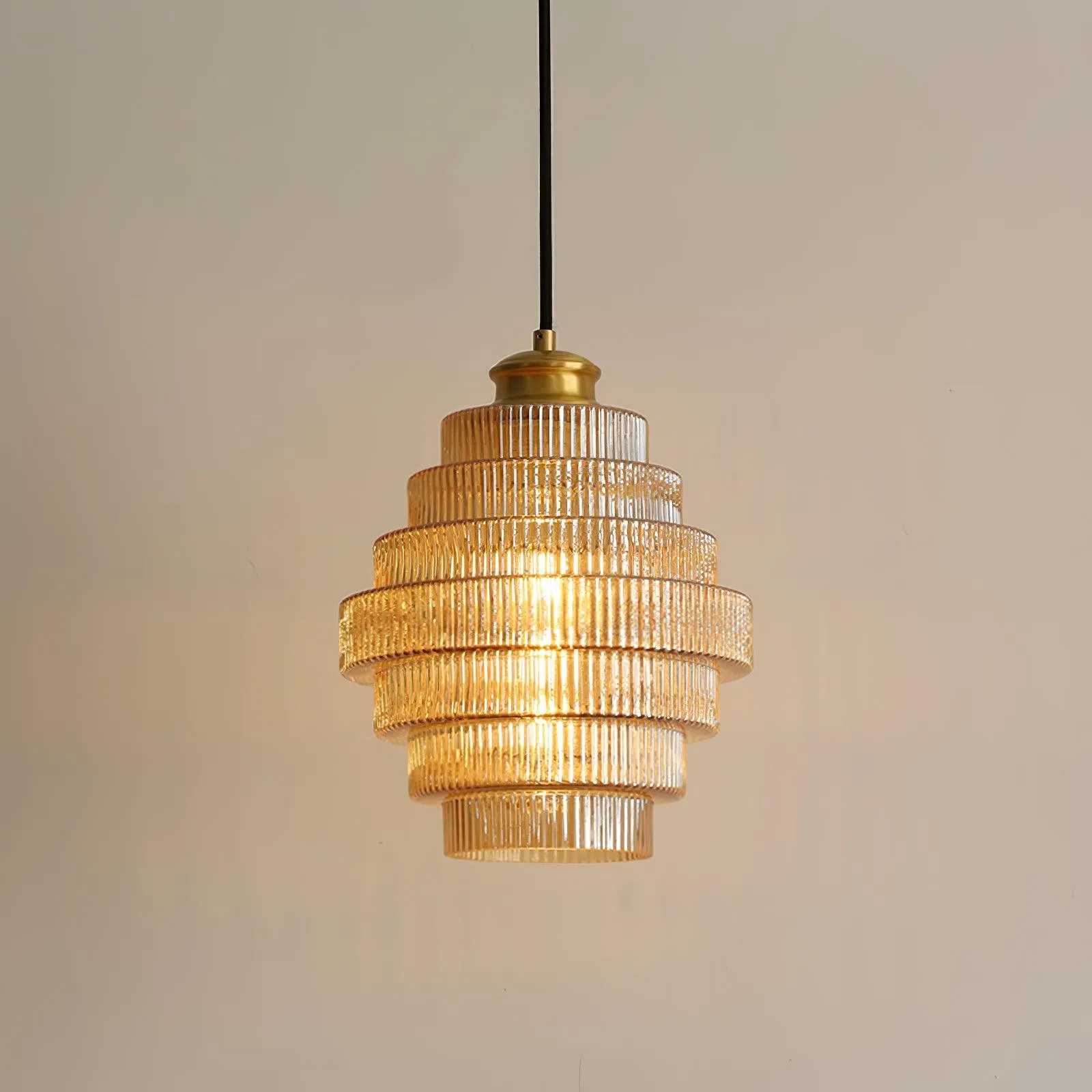 Modern Creative Pleated Design Glass Pendant Lamp M48