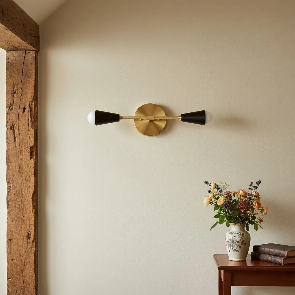 Mobilux Line Minimalist Vanity Light Fixture - Mid Century Bathroom Sconce T315