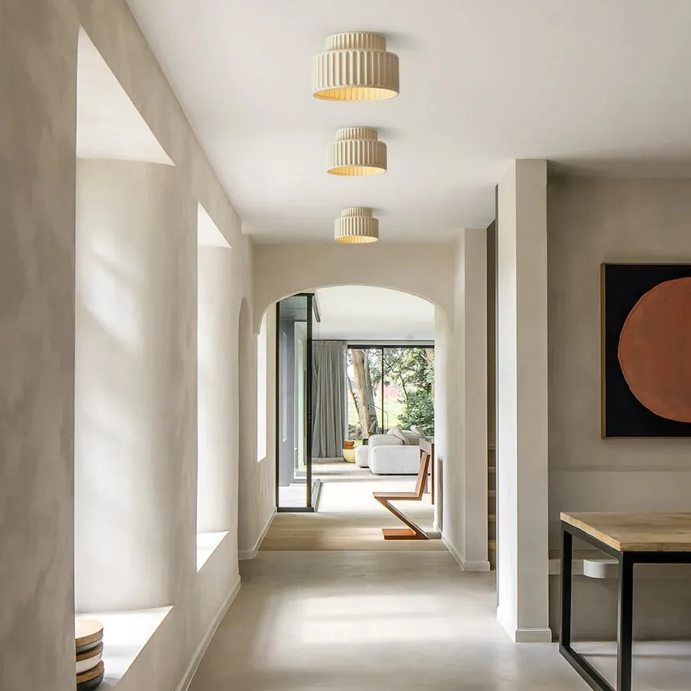 Modern Solid Color Recessed Resin Ceiling Lamp S177