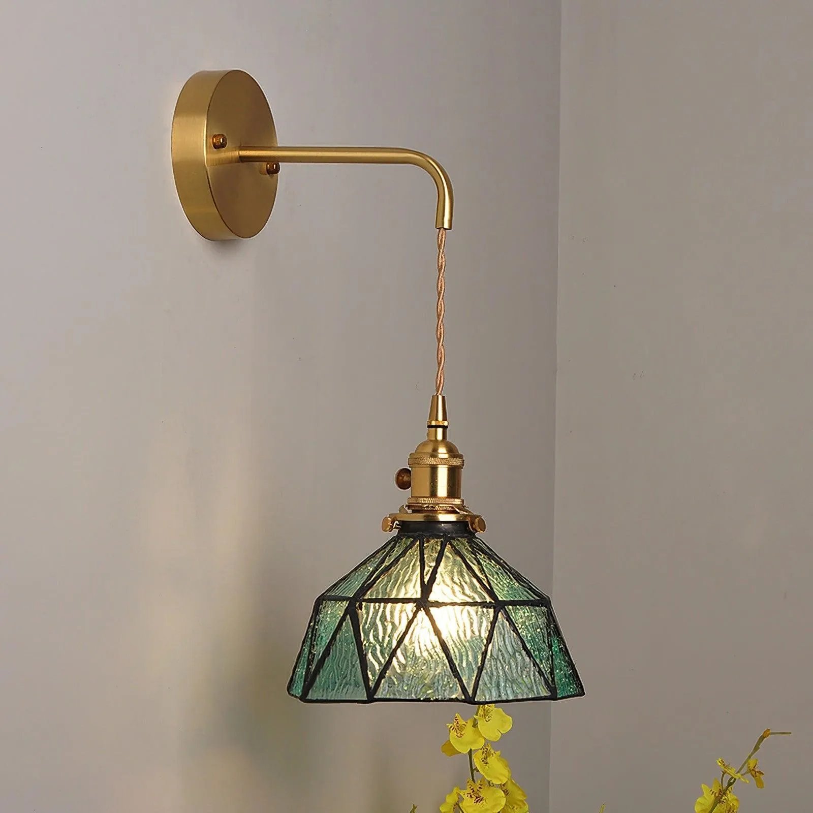 Retro Pastoral Glass Wall Lamp M109