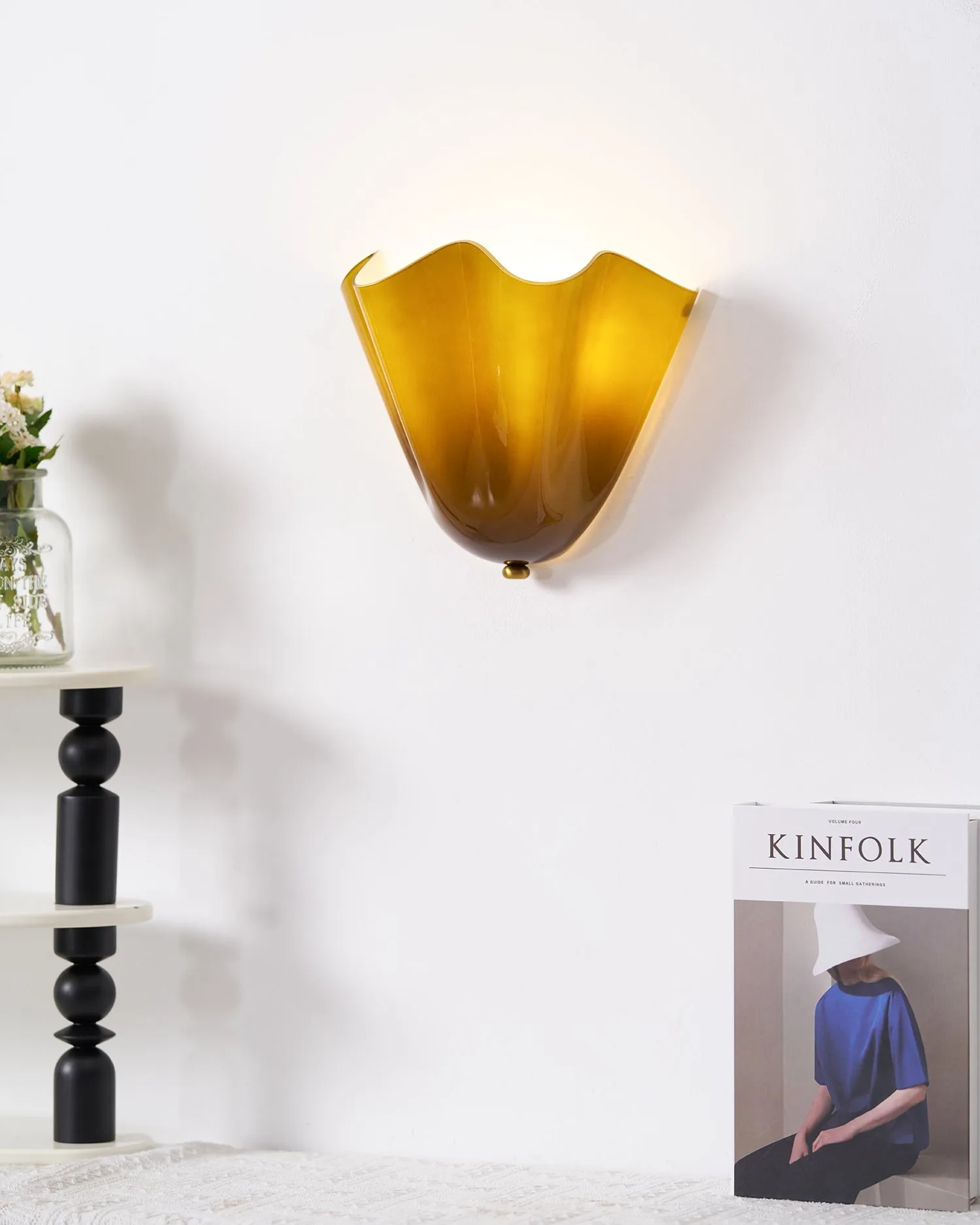 Bellina Modern Glass Wall Sconce - Ambient Lighting for Hallway P075