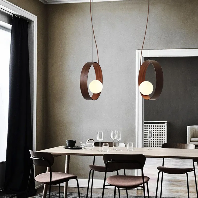 RING Wooden Pendant Light