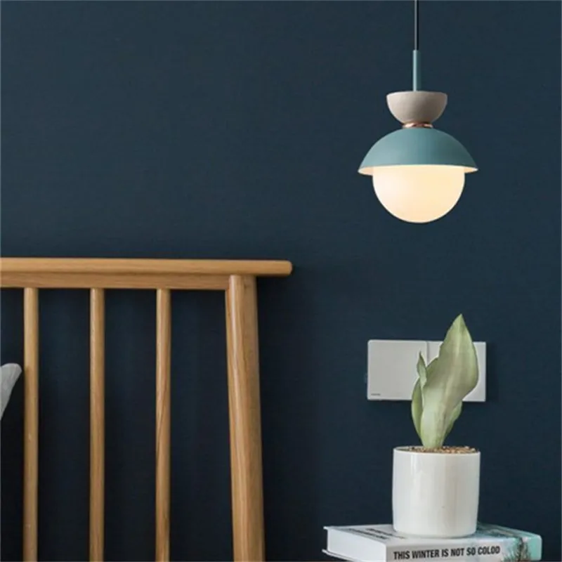 Scandinavian Macaroon Pendant Light with Aluminum for Bedroom
