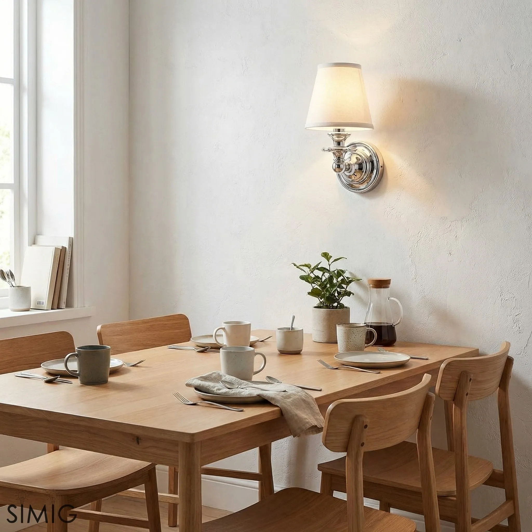 Kalvora Fabric Shade Wall Sconce - Stylish Modern Light for Bedroom T090