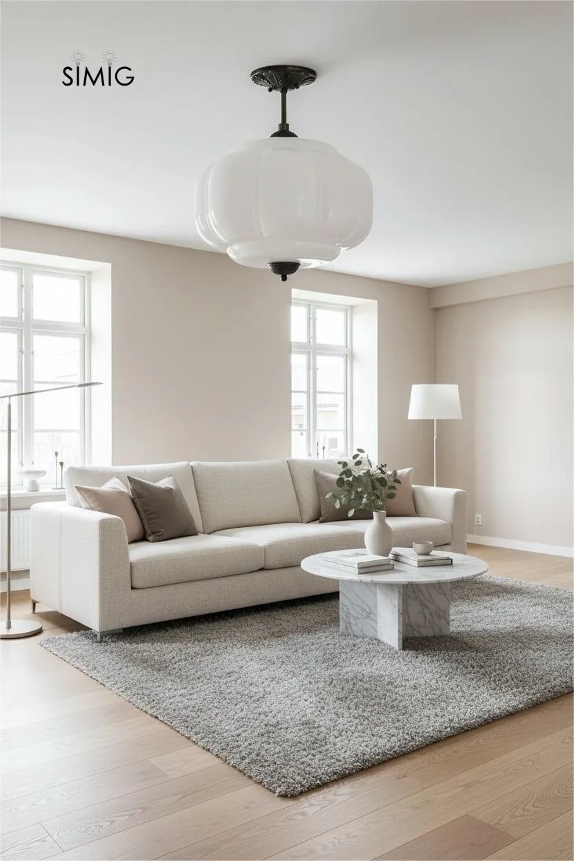 Eloise Vintage Glass Pendant Light - Elegant Design Semi-Flush Mount Light G53