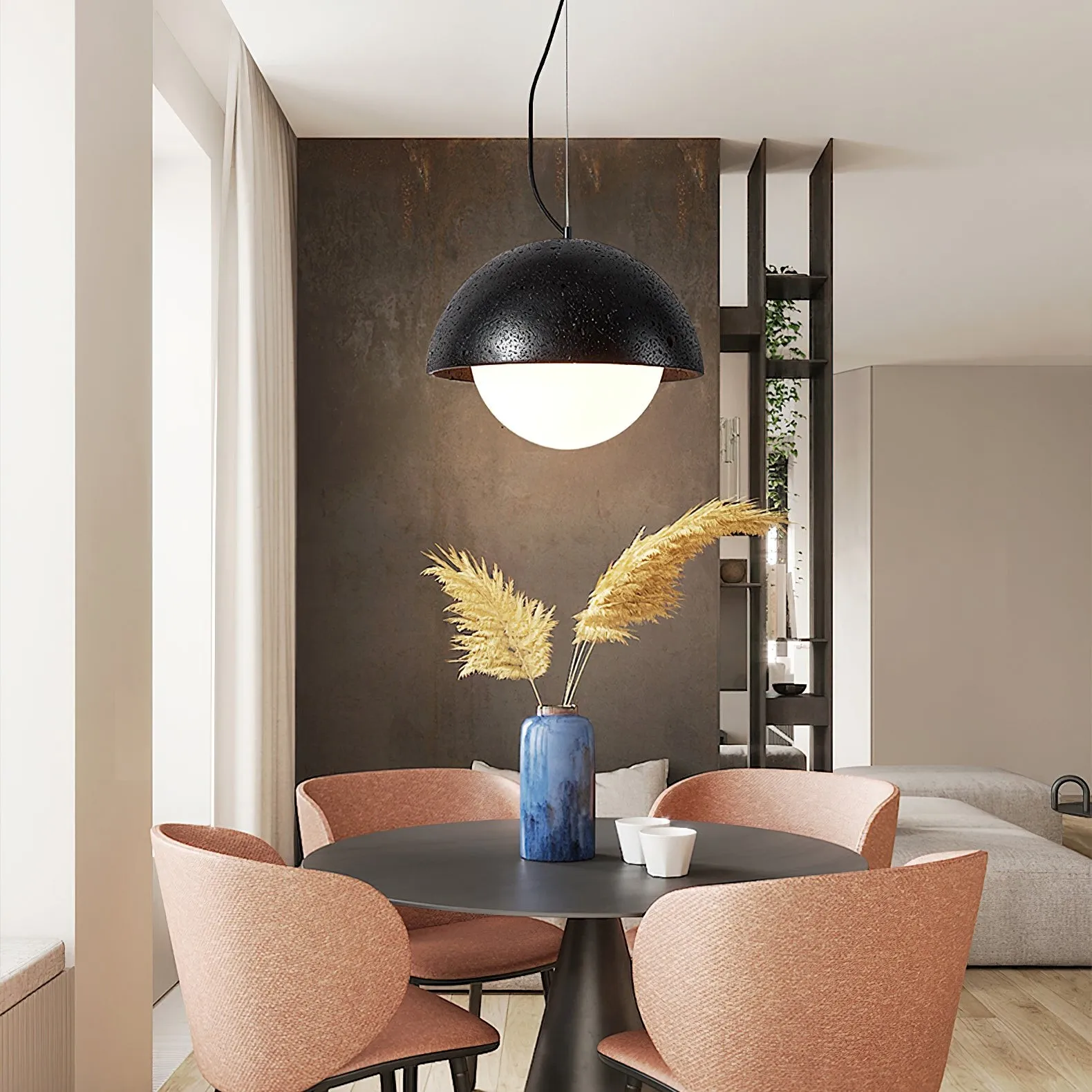 Split Sphere Pendant Light Sculptural Modern - Dining Room Lighting M560