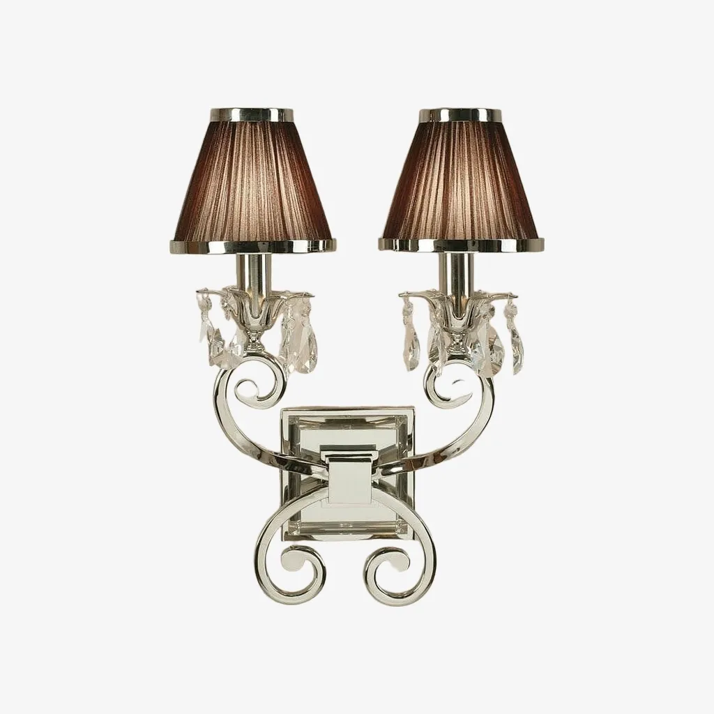 Talonis Luxury Crystal Wall Sconce - Chrome Finish Frame for Bedrooms and Home Décor T965