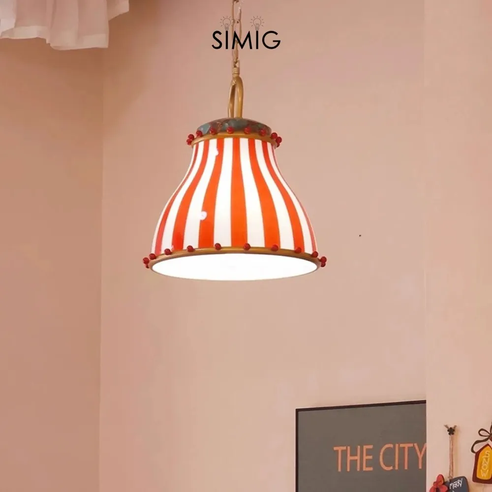 Festilo Circus Striped Glass Pendant for Dining & Living Spaces M66
