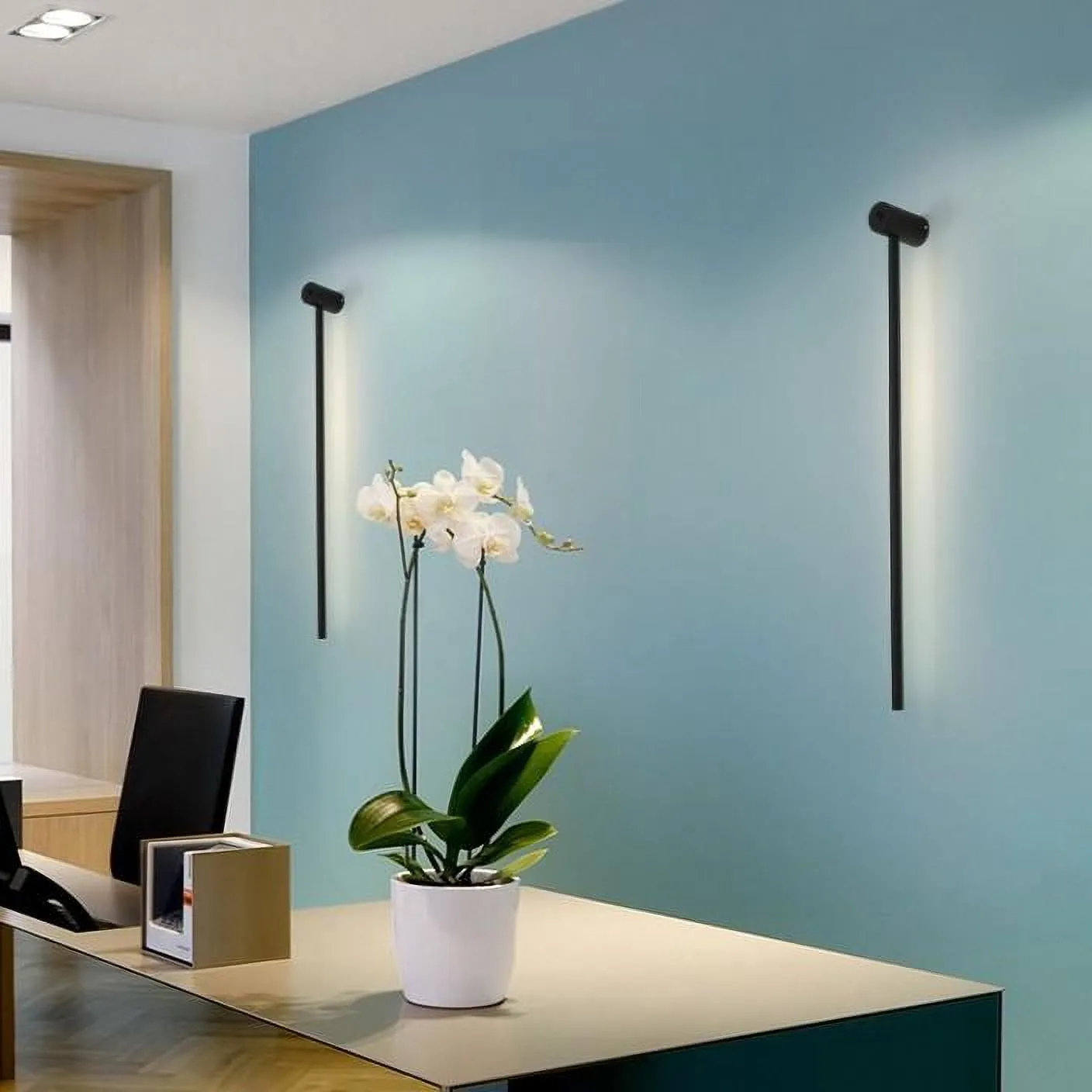 Industrial Modern Black Linear LED Wall Lights S114