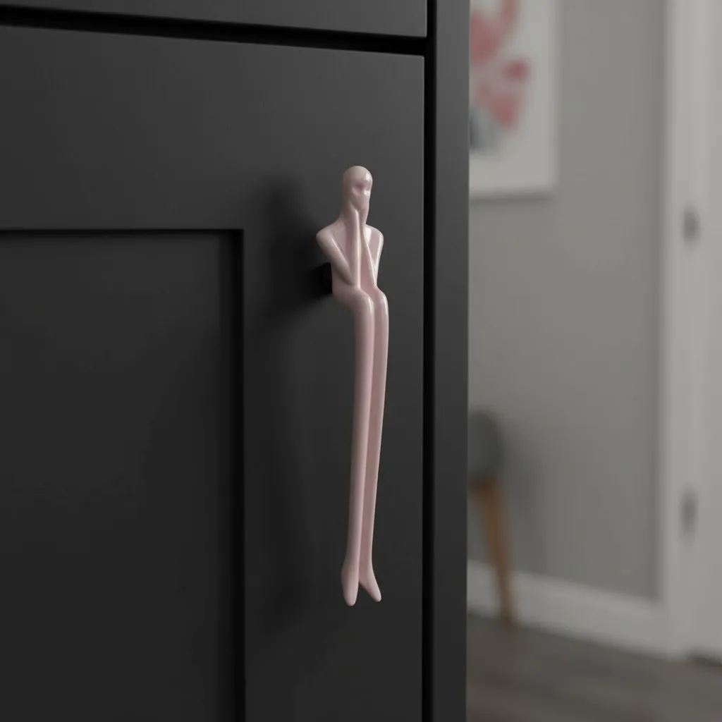 Verlitho Sculptural Metal Handle – Contemporary Drawer Pull Decor T1188