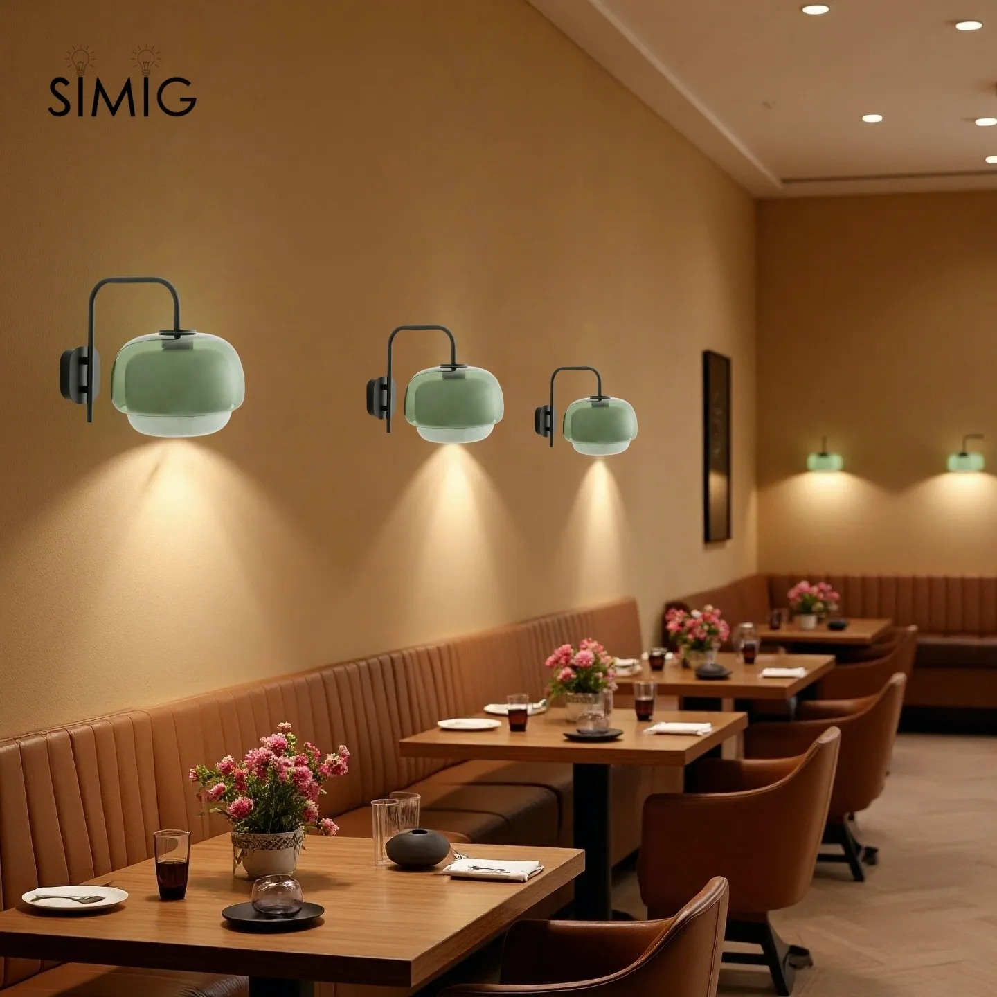 Multi-Layer Color Glass Wall Sconce with Black Metal Frame S237