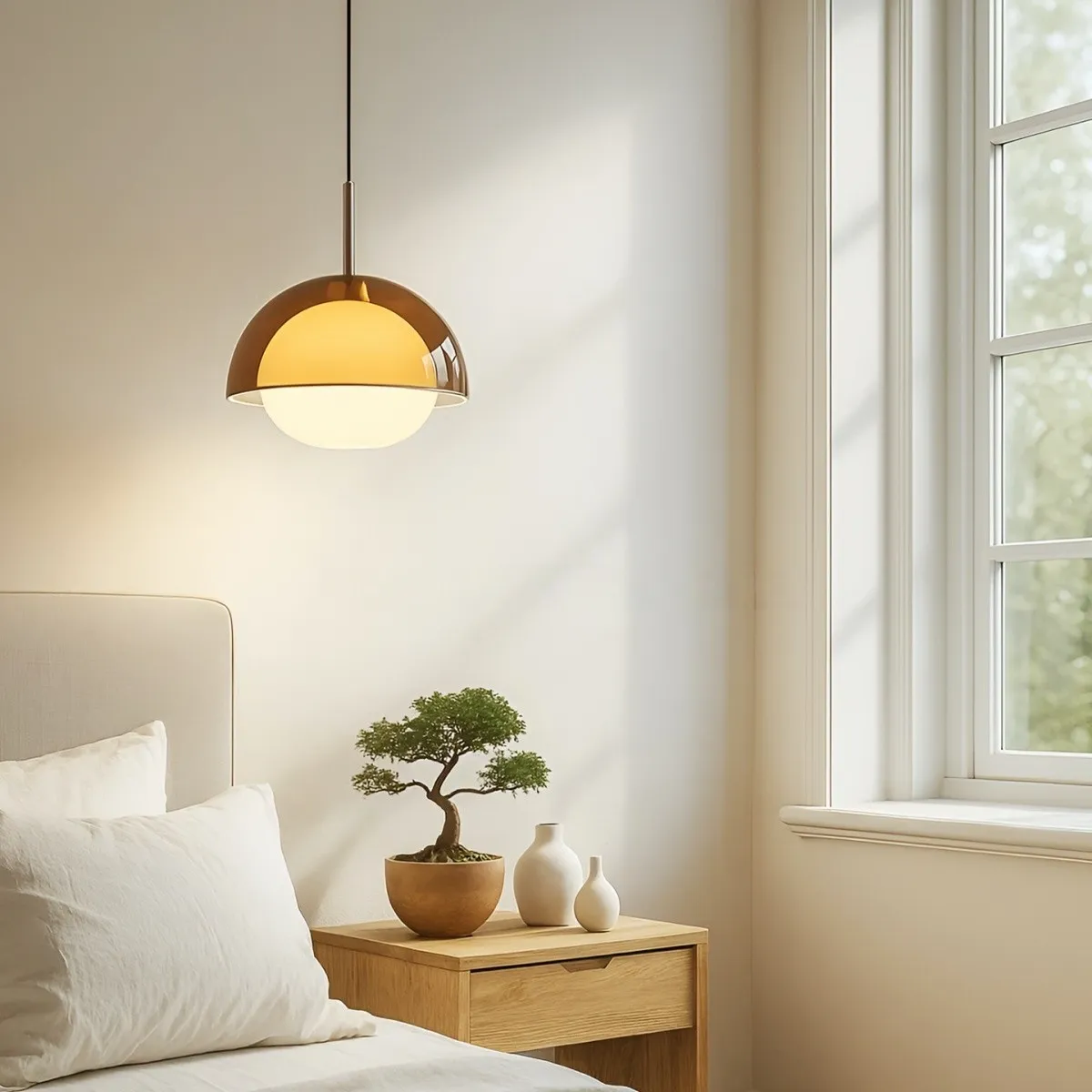 Sunset Inspired Acrylic Pendant Lamp – Warm & 3-Color Options S255
